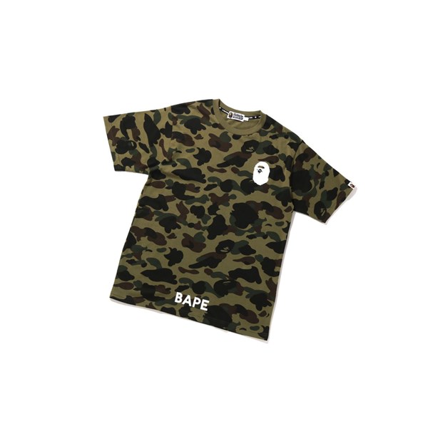 Camiseta A BATHING APE Bape 1st Camo Bathing Ape Tee Corta Sleeve Hombre Verde | QWMA08764