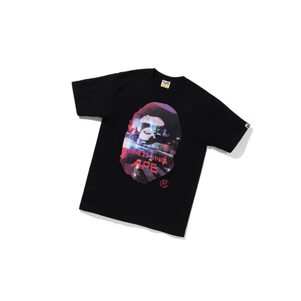 Camiseta A BATHING APE Bape A Bathing Ape Back Calle Tee Corta Sleeve Hombre Negras | NLAE51967