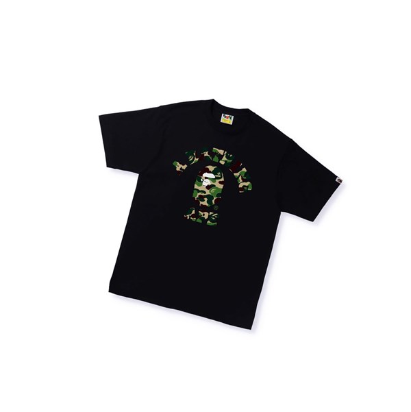 Camiseta A BATHING APE Bape Abc Camo College Tee Corta Sleeve Hombre Negras | KNSJ72496