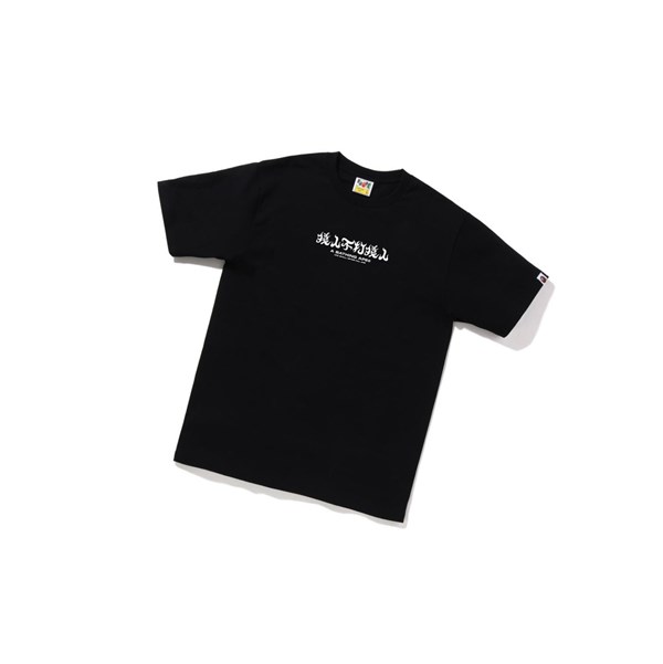 Camiseta A BATHING APE Bape Abc Camo Kanji Tee Corta Sleeve Hombre Negras | UXRF48706