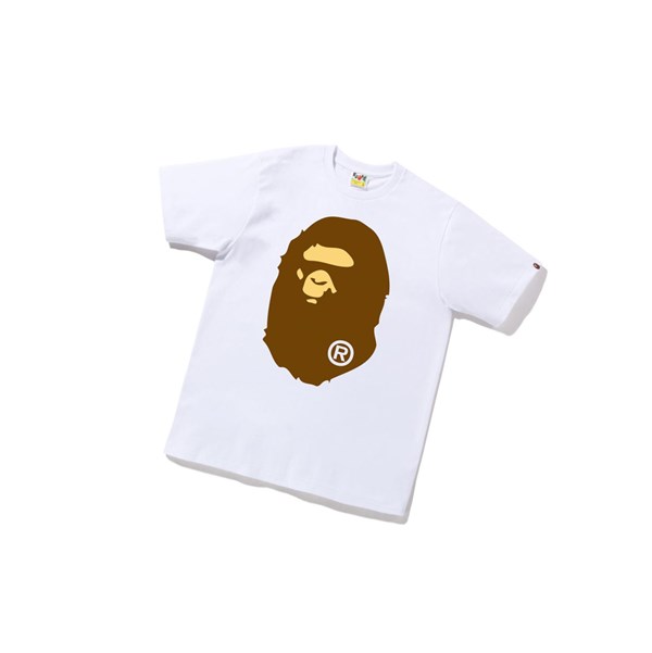 Camiseta A BATHING APE Bape Big Ape Head Tee Corta Sleeve Hombre Blancas | ECPG17062