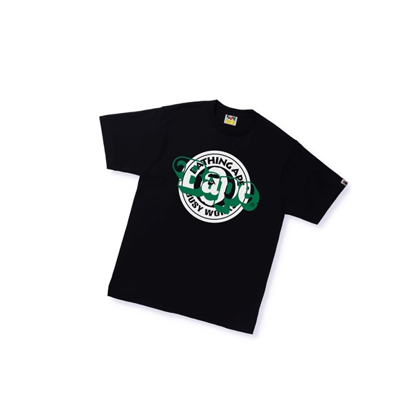 Camiseta A BATHING APE Bape Busy Works Multi Print Tee Corta Sleeve Hombre Negras | EVTN67014