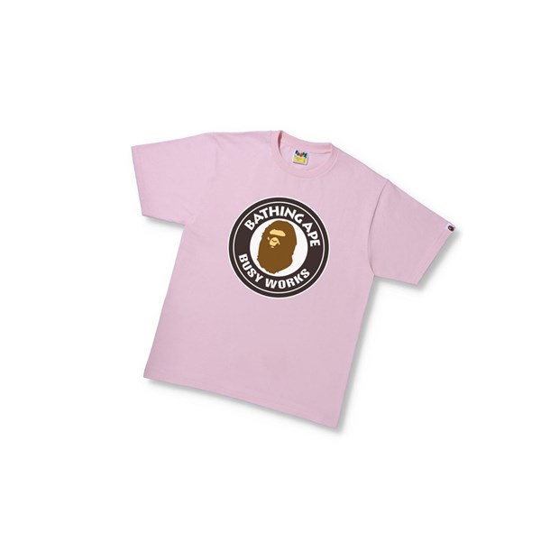 Camiseta A BATHING APE Bape Busy Works Tee Corta Sleeve Hombre Rosas | TUFX04928