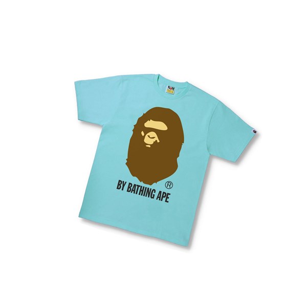 Camiseta A BATHING APE Bape By Bathing Ape Tee Corta Sleeve Hombre Azules | KZQE90216