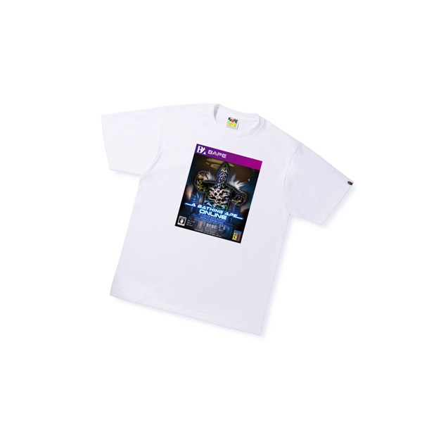 Camiseta A BATHING APE Bape Game Package Tee Corta Sleeve Hombre Blancas | IXAN35276