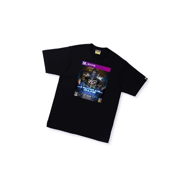 Camiseta A BATHING APE Bape Game Package Tee Corta Sleeve Hombre Negras | KSHA58912