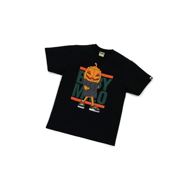 Camiseta A BATHING APE Bape Halloween Baby Milo Tee Corta Sleeve Hombre Negras | PGJN14859