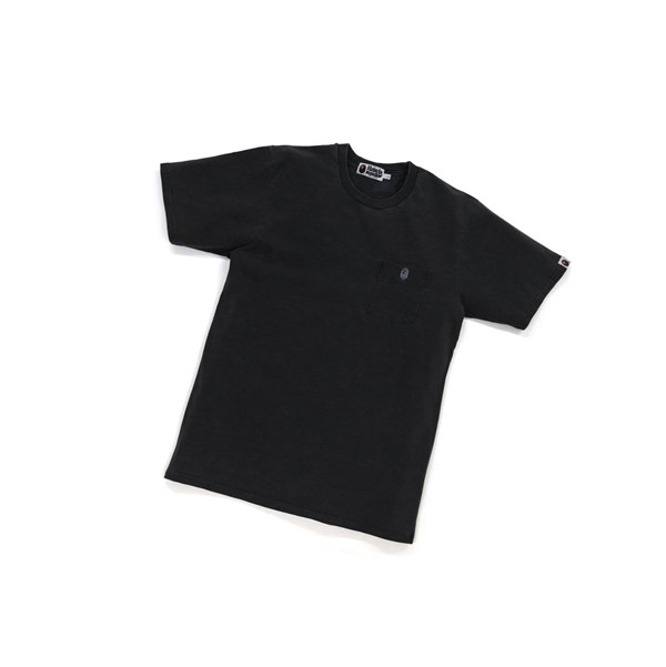 Camiseta A BATHING APE Bape One Point Overdye Pocket Tee Corta Sleeve Hombre Negras | CDVR35164