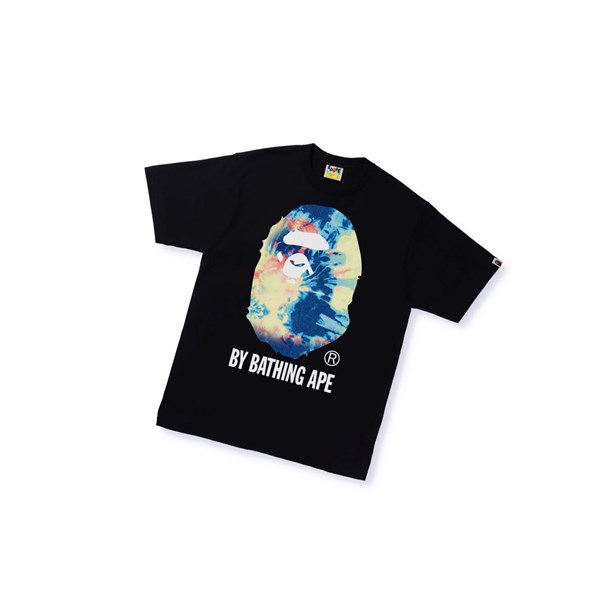 Camiseta A BATHING APE Bape Tie Dye By Bathing Ape Tee Corta Sleeve Hombre Negras | CDUN14329