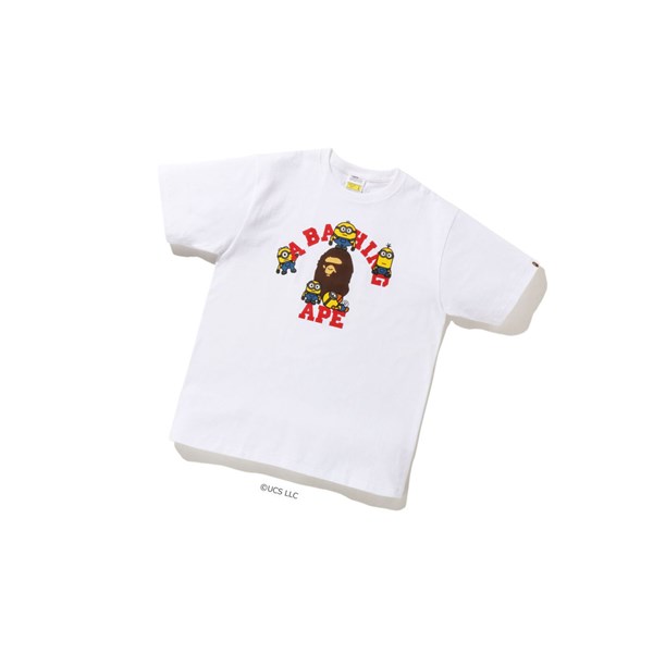 Camiseta A BATHING APE Bape X Minions Tee01 Corta Sleeve Hombre Blancas | PJCN68754