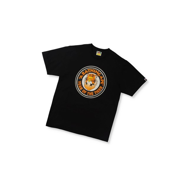 Camiseta A BATHING APE Bape Year Of The Tiger Tee Corta Sleeve Hombre Negras | NMVW70943