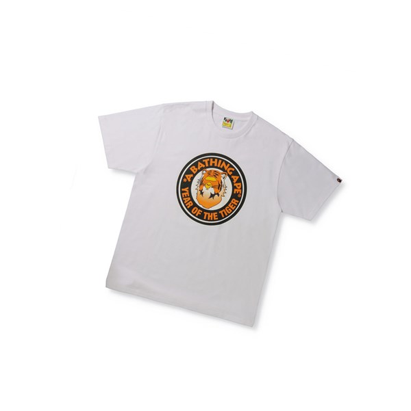 Camiseta A BATHING APE Bape Year Of The Tiger Tee Corta Sleeve Hombre Blancas | UNQP90532