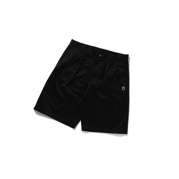 Pantalones Cortos A BATHING APE Bape One Point Anchos Fit Chino Hombre Negras | WVEN04268