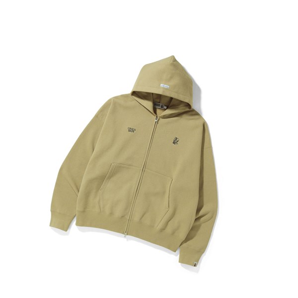 Sudadera Con Capucha A BATHING APE Bape Ursus Loose Fit Zip-up Zip Throughs Hombre Beige | ARZX26543