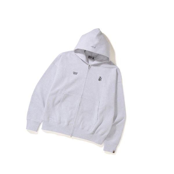 Sudadera Con Capucha A BATHING APE Bape Ursus Loose Fit Zip-up Zip Throughs Hombre Gris | AWCQ25706