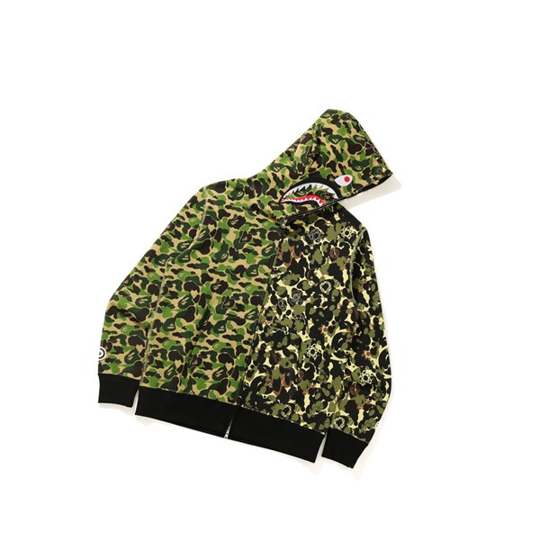 Sudadera Con Capucha A BATHING APE Bape X Mo'Wax X Unkle Bape Camo Zip Throughs Hombre Verde | FXZJ59241