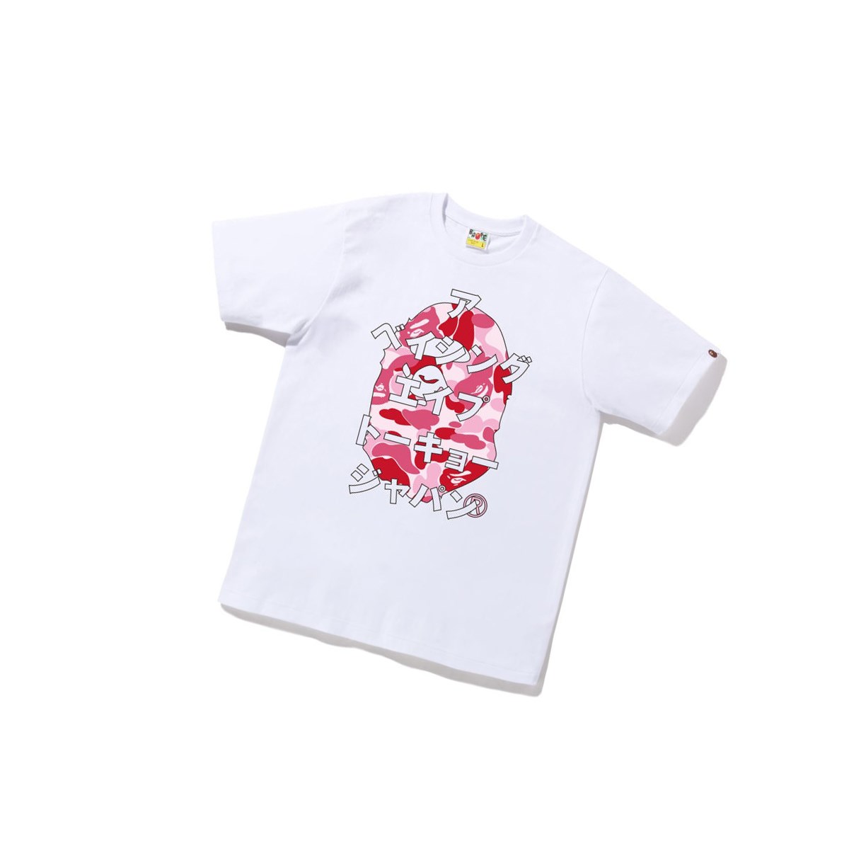 Camiseta A BATHING APE Bape Abc Camo Japanese Letras Tee Corta Sleeve Hombre Blancas | KRIP96845