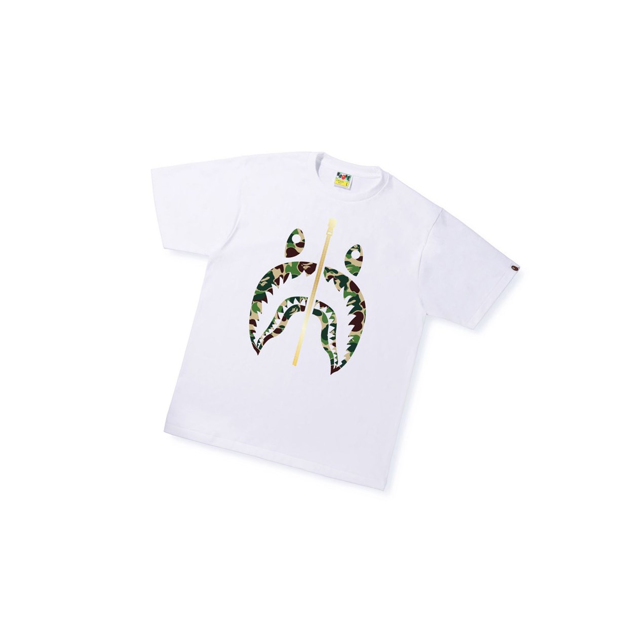 Camiseta A BATHING APE Bape Abc Camo Shark Tee Corta Sleeve Hombre Blancas | PWNO70381