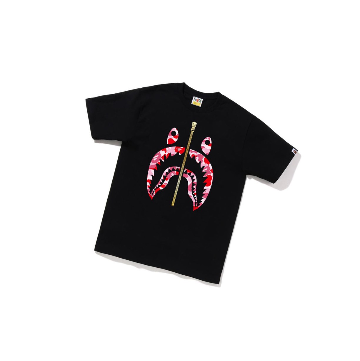 Camiseta A BATHING APE Bape Abc Camo Shark Tee Corta Sleeve Hombre Negras | ZIWN79815