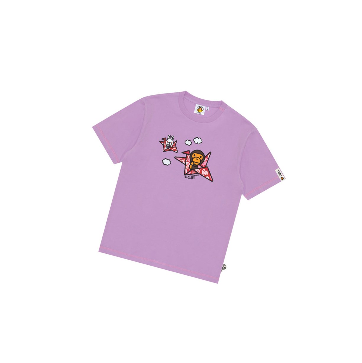 Camiseta A BATHING APE Bape Baby Milo Print Tee Corta Sleeve Hombre Moradas | PSEI51623