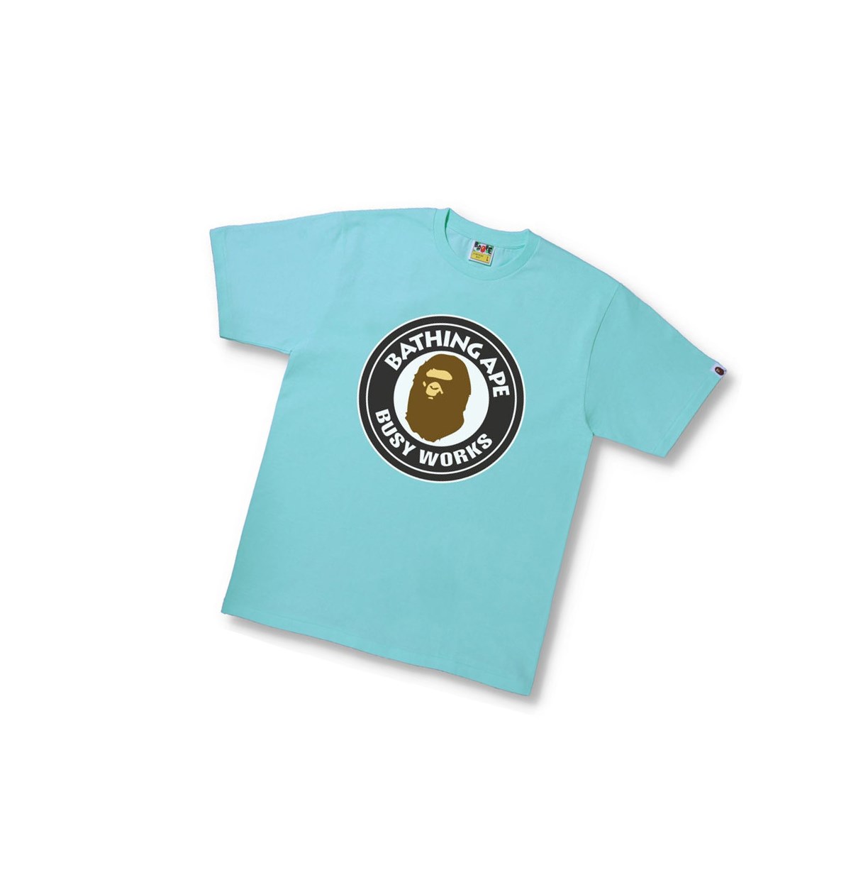 Camiseta A BATHING APE Bape Busy Works Tee Corta Sleeve Hombre Azules | RJVE48720