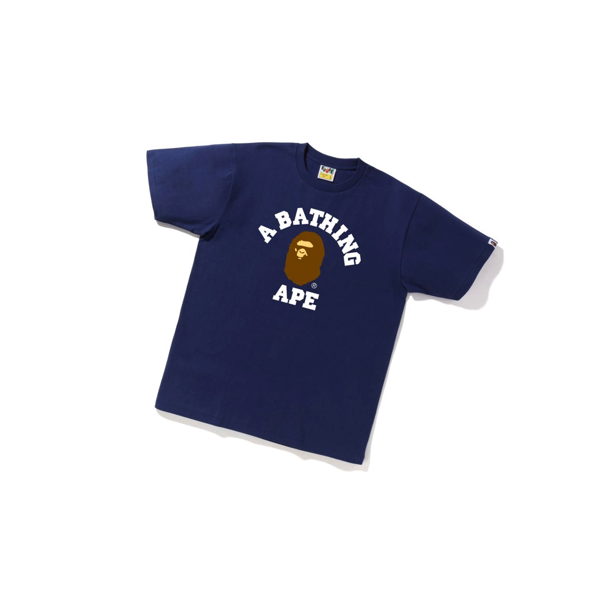 Camiseta A BATHING APE Bape College Tee Corta Sleeve Hombre Azul Marino Azules | GKLZ64935