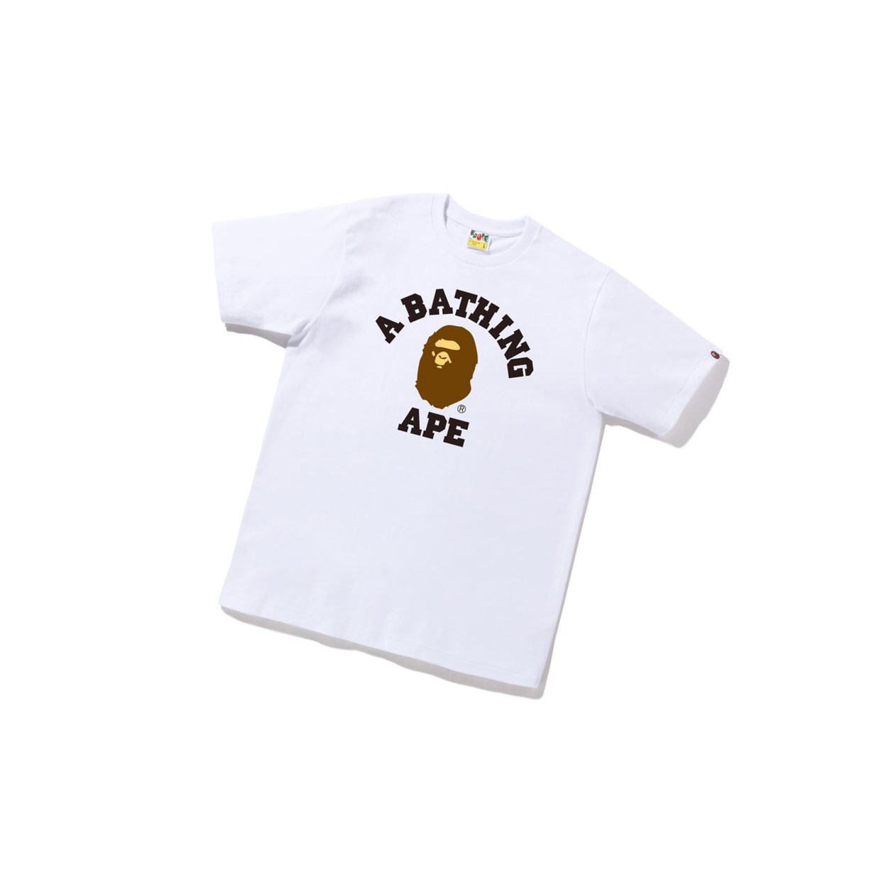 Camiseta A BATHING APE Bape College Tee Corta Sleeve Hombre Blancas | MISK51296