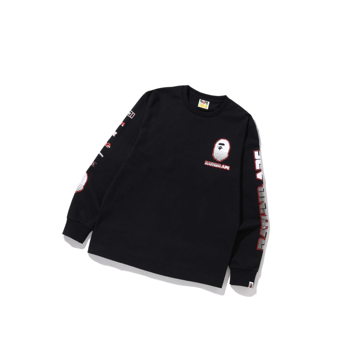 Camiseta A BATHING APE Bape Graphic #1 L/S Tee Long Sleeve Hombre Negras | VNTJ59074