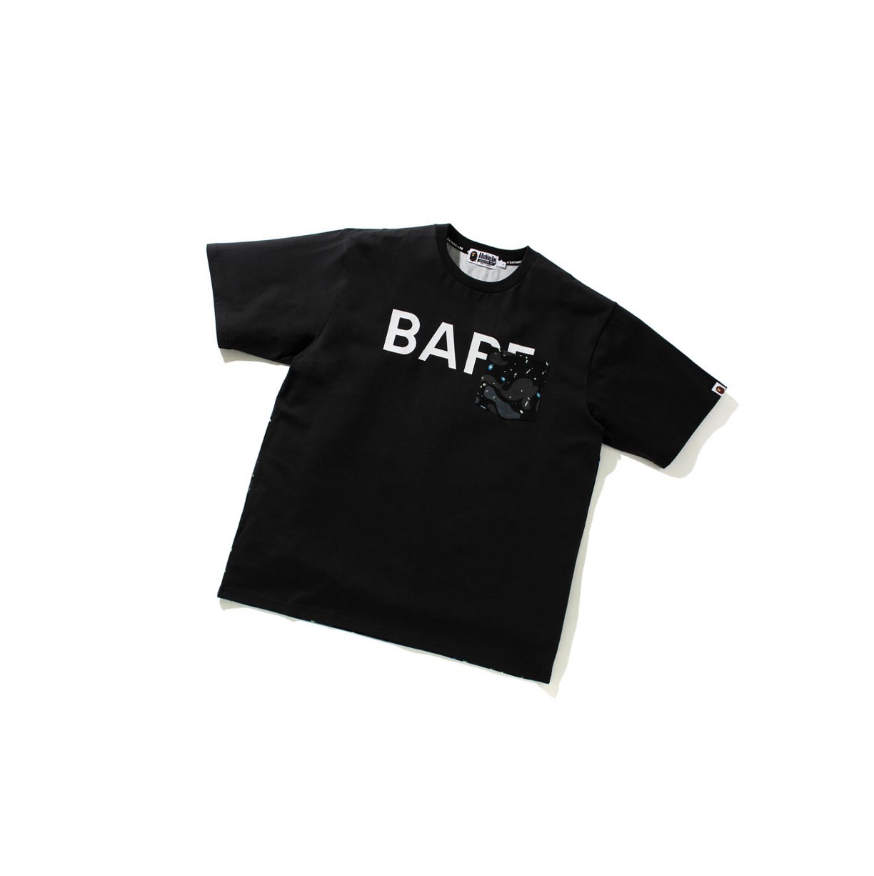 Camiseta A BATHING APE Bape Space Camo Relaxed Fit Pocket Tee Corta Sleeve Hombre Negras | WBAZ74563