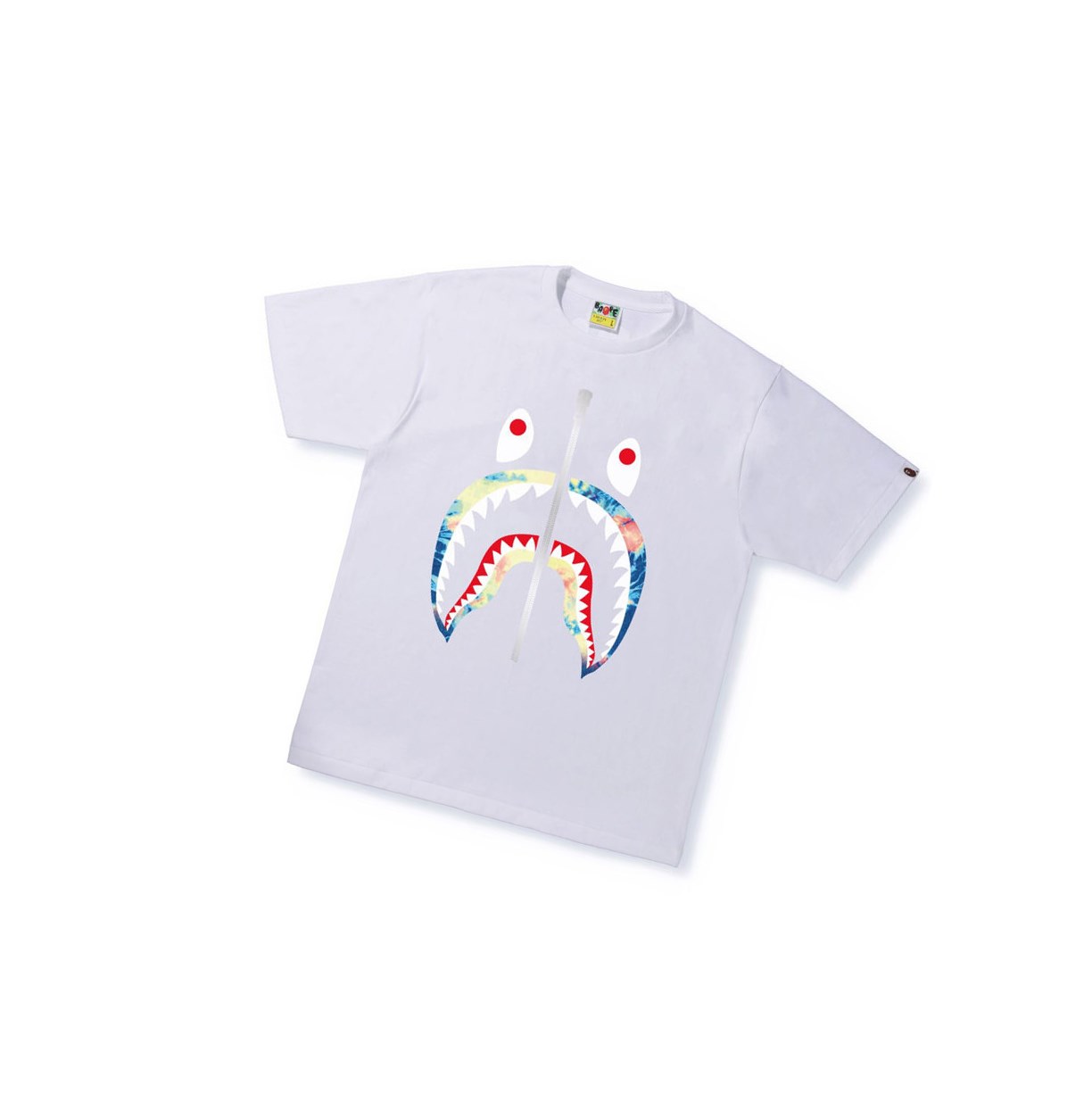 Camiseta A BATHING APE Bape Tie Dye Shark Tee Corta Sleeve Hombre Blancas | DMKL49073