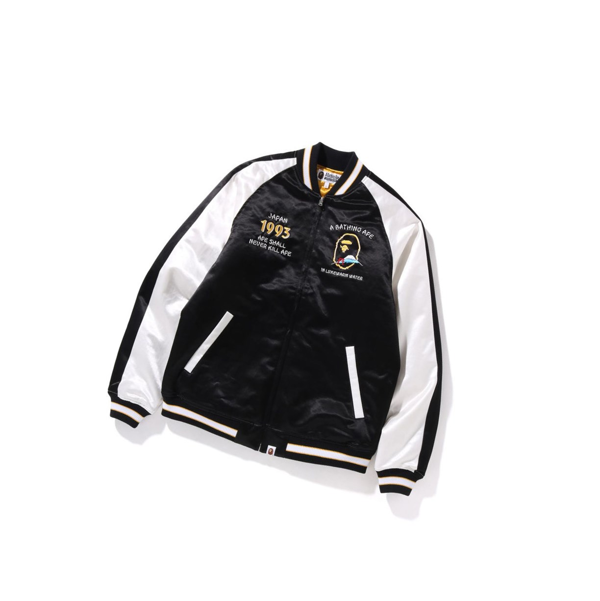 Chaquetas A BATHING APE Bape Japan Souvenir Hombre Negras | UGVJ56982