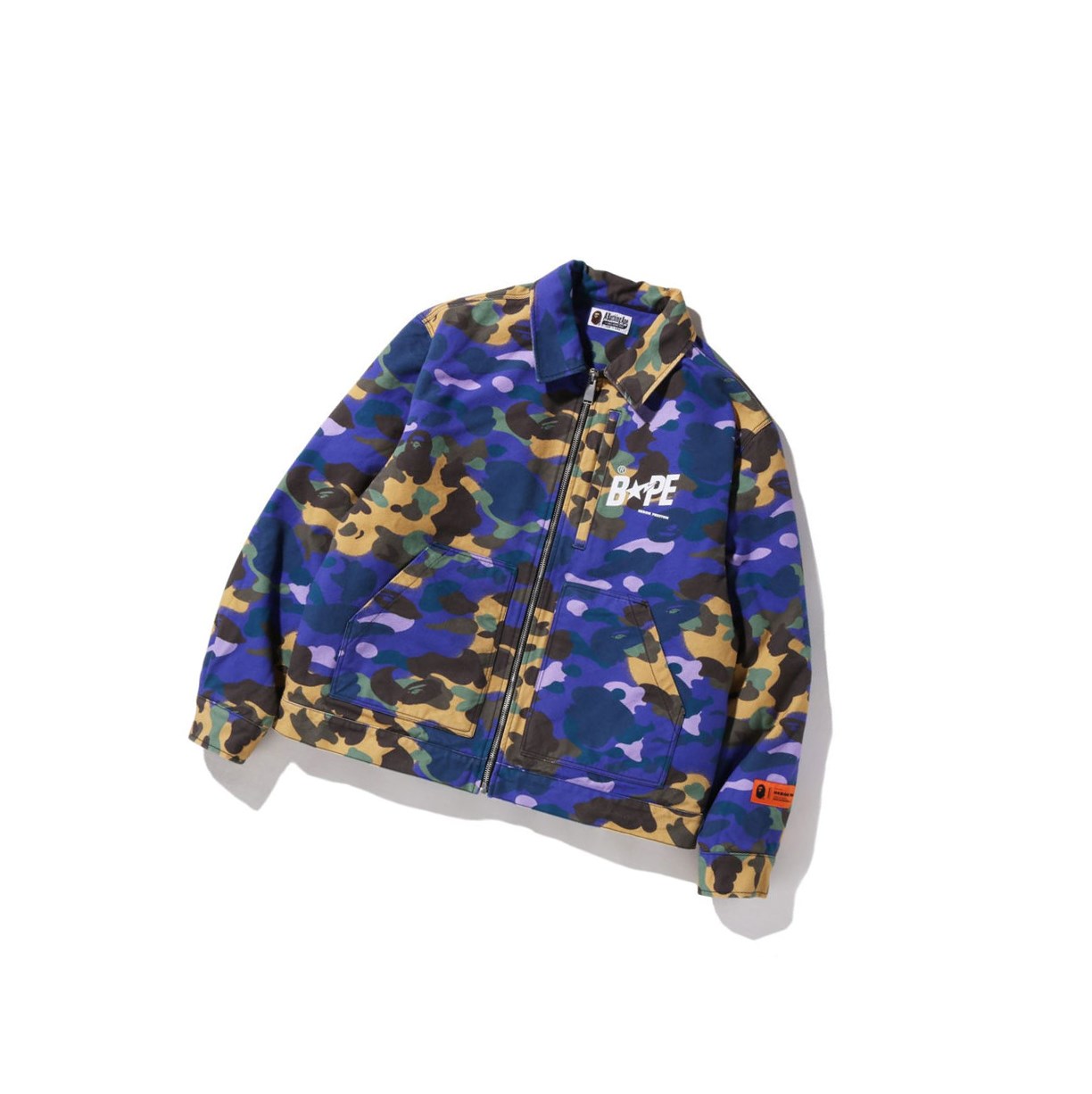 Chaquetas A BATHING APE Bape X Heron Preston Mix 1st Camo Duck Tracker M2 Hombre Moradas | PCZA65489