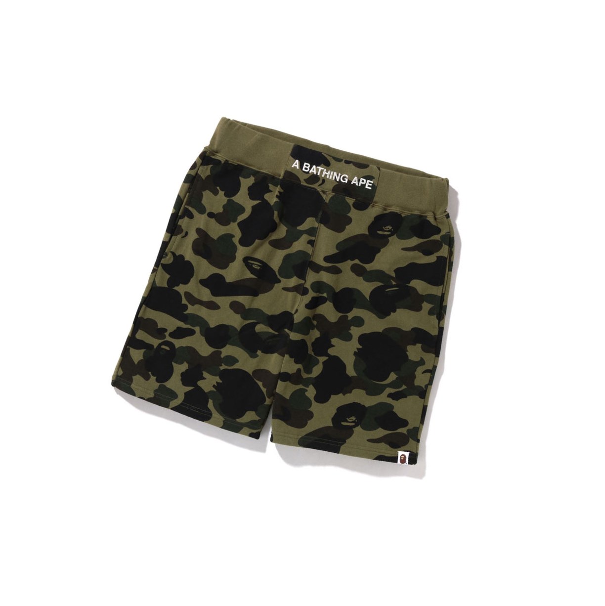 Pantalones Cortos A BATHING APE Bape 1st Camo Sweat Hombre Verde | XGHS94702