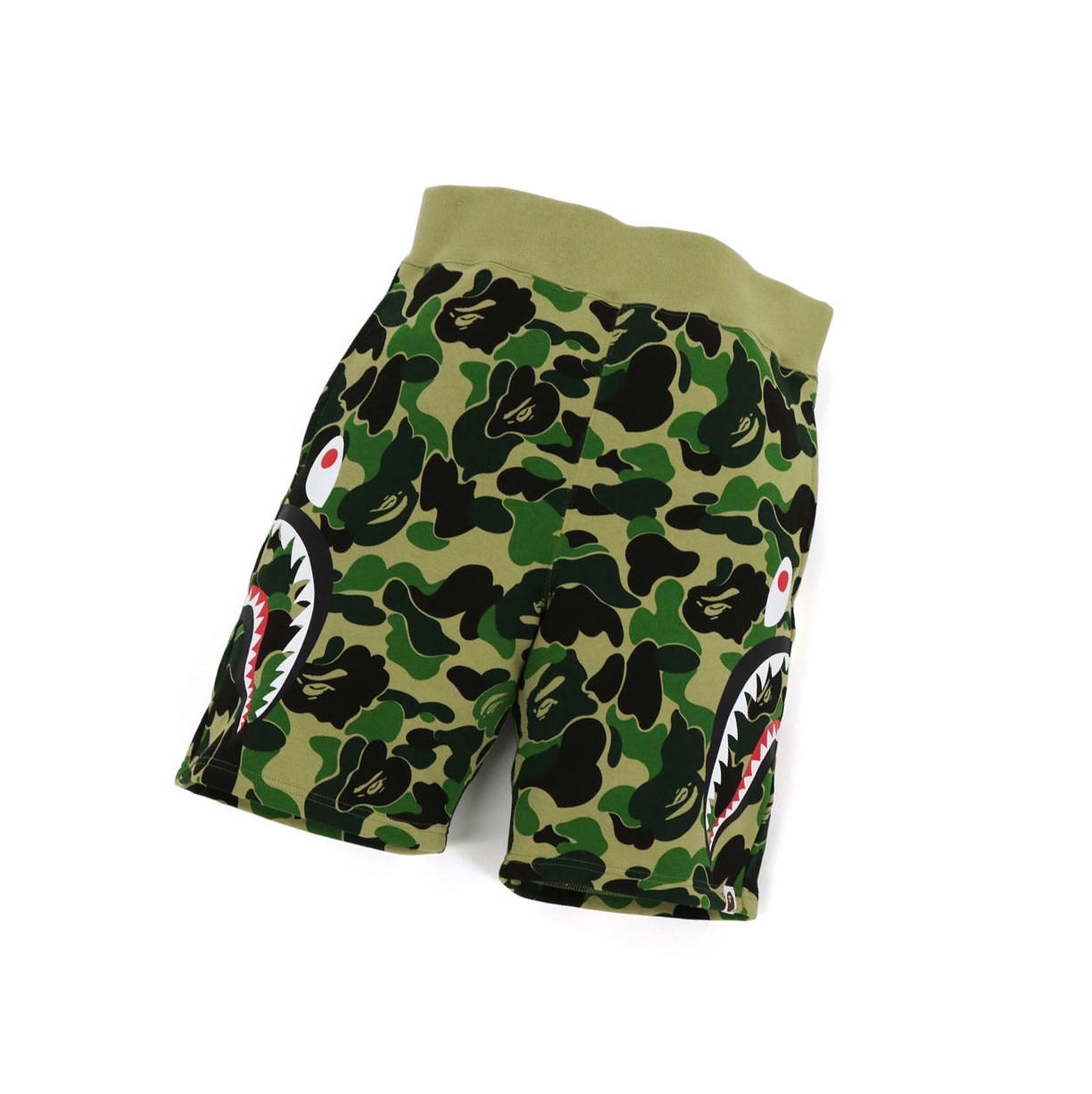 Pantalones Cortos A BATHING APE Bape Big Abc Camo Side Shark Sweat Hombre Verde | AMSK16457