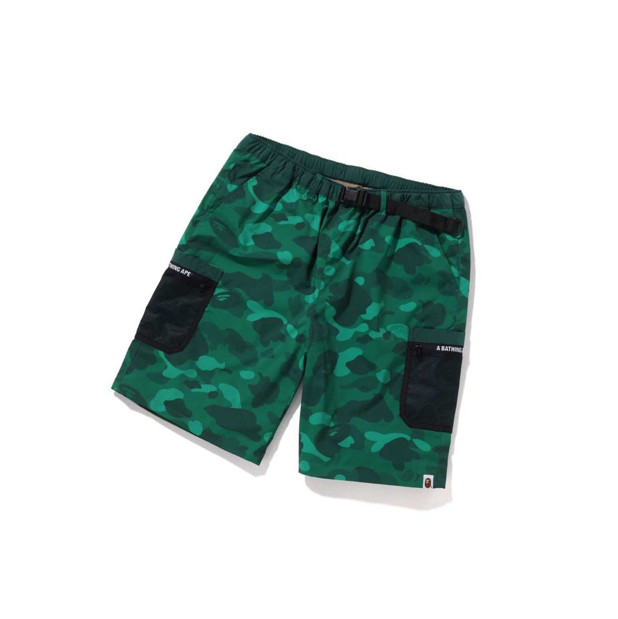 Pantalones Cortos A BATHING APE Bape Color Camo Mesh Pocket Hombre Emerald | LWTJ12049