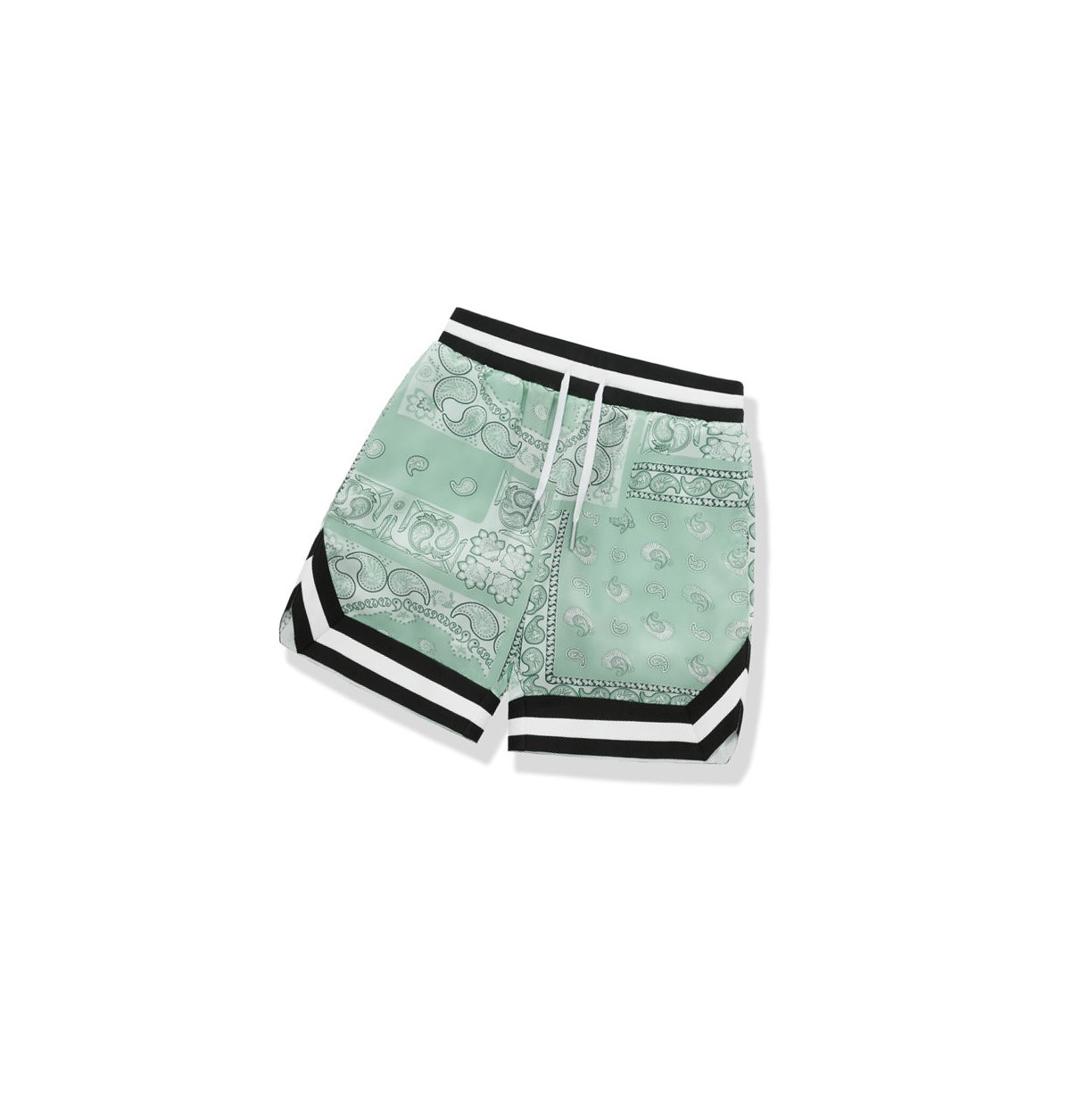 Pantalones Cortos A BATHING APE Bape Paisley Print Hombre Verde Claro | LIYT18046