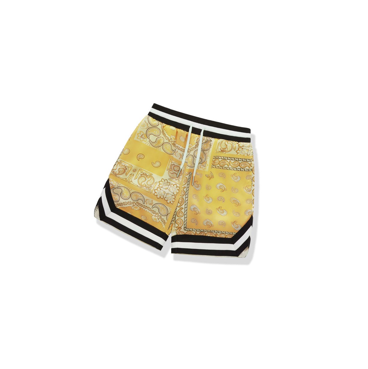 Pantalones Cortos A BATHING APE Bape Paisley Print Hombre Amarillo | OWKM62051