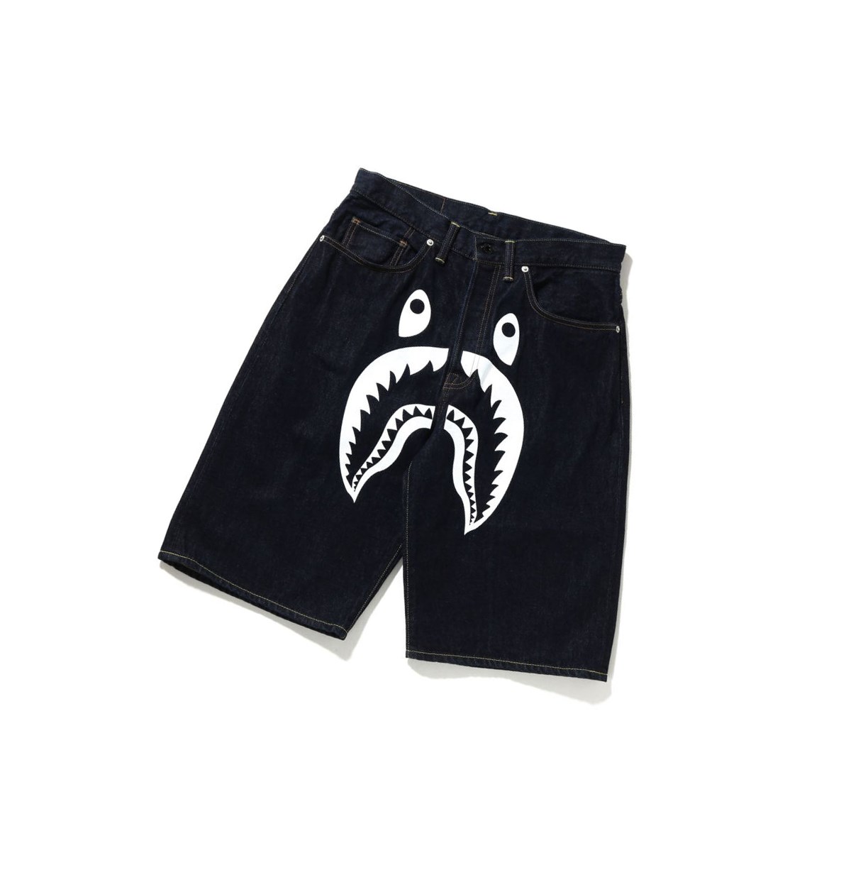 Pantalones Cortos A BATHING APE Bape Shark Denim Hombre Denim | NUOE10598