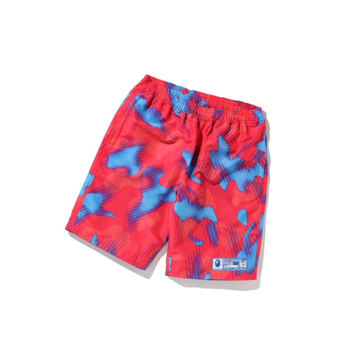 Pantalones Cortos A BATHING APE Bape Stroke Camo Beach Hombre Rojas | JHPU98062