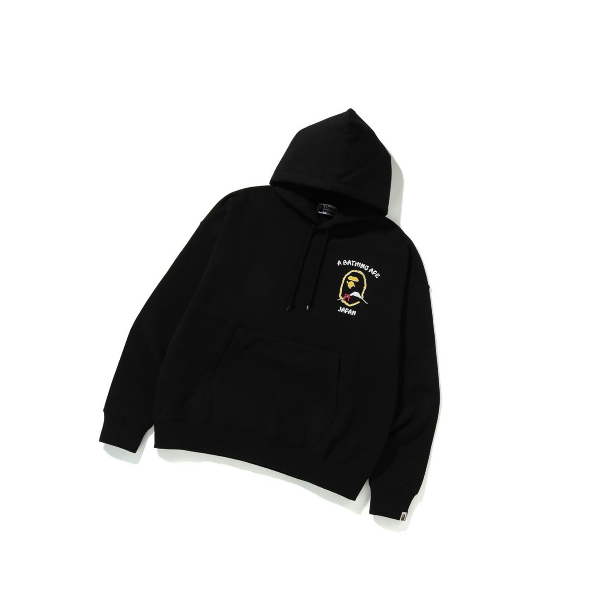 Sudadera Con Capucha A BATHING APE Bape Japan Loose Fit Pullover Hombre Negras | ZSEM15237