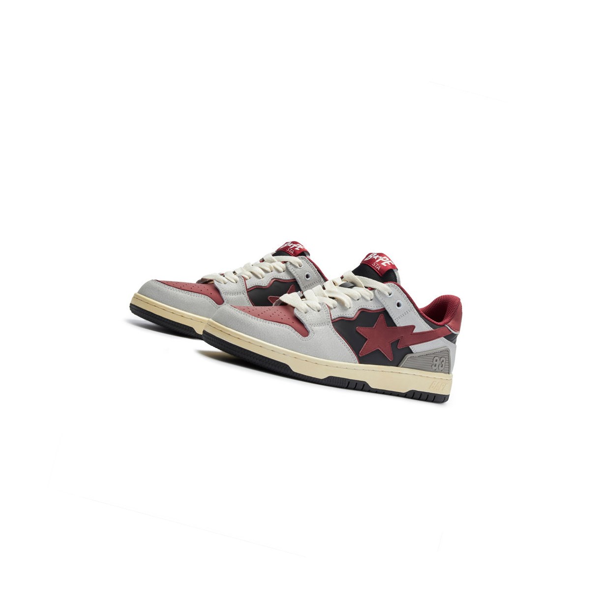 Zapatillas A BATHING APE Bape Sk8 Sta #4 M1 Low Hombre Blancas | CIUN17523