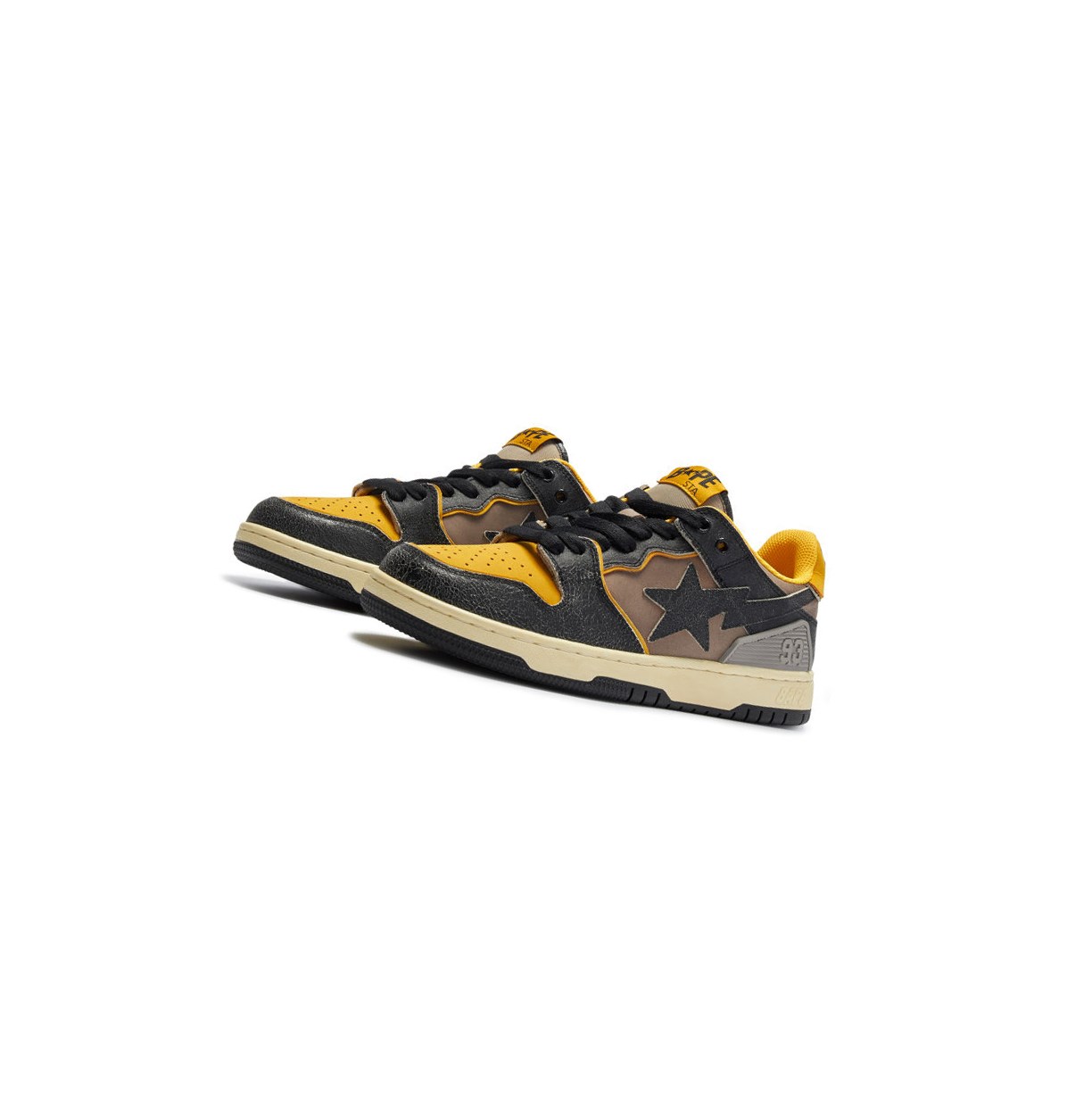 Zapatillas A BATHING APE Bape Sk8 Sta #5 M1 Low Hombre Negras | ASGO75840