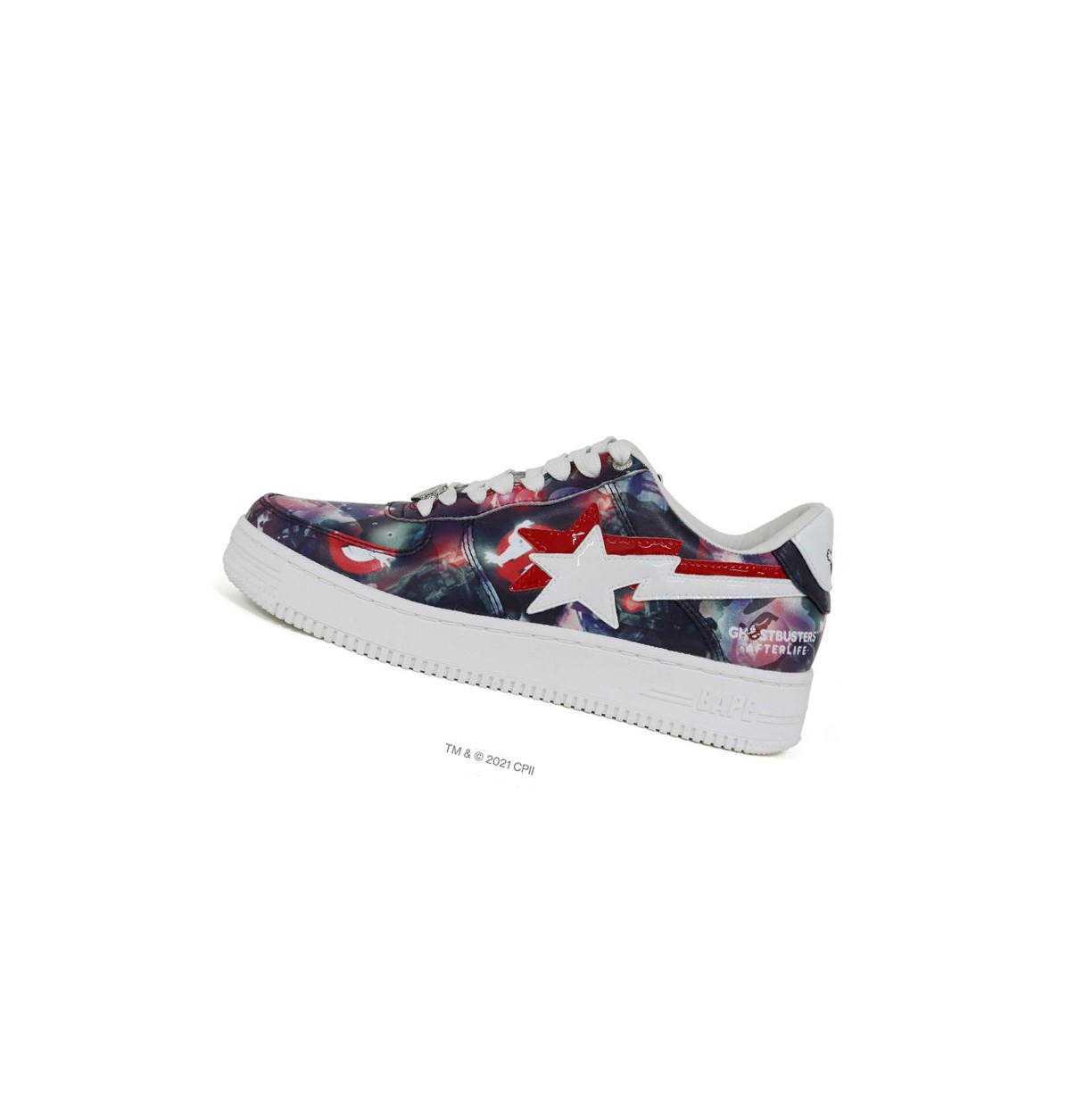 Zapatillas A BATHING APE Bape X Ghostbusters Camo Baby Milo Double Bape Sta™ Low Mid Hombre Moradas | XJKO86413